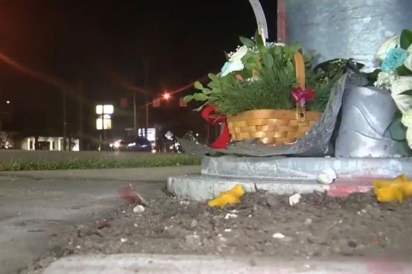 A memorial was set up for Sofranko at the intersection wher<em></em>e he was struck in Melbourne, Florida on Monday.