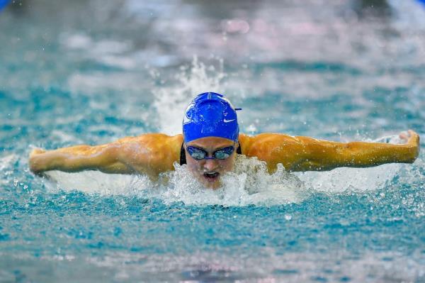 Kentucky swimmer Riley Gaines participating in the 200 Butterfly prelims at the NCAA Swimming & Diving Championships
