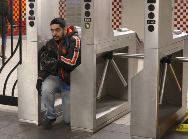 New York City subway fare-beaters.