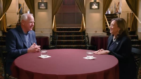Gov. Tim Walz and Vice President Kamala Harris sat down in Detroit – and shared the co<em></em>nversation on YouTube.