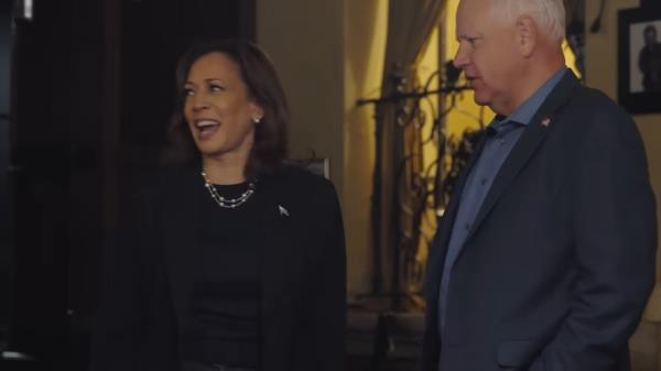 Kamala Harris and Tim Walz.