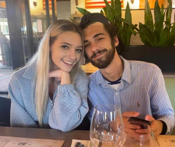 Noah Enos and his girlfriend, Nicole Wijs.