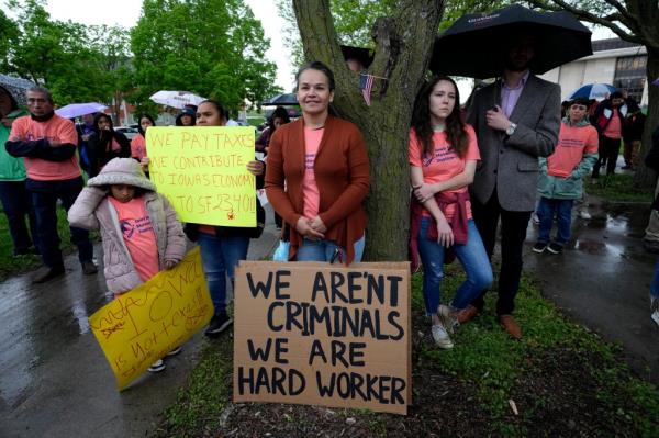 Iowa migrant law protest