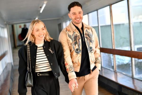 Adam Thomas Visits His Former School with wife Caroline