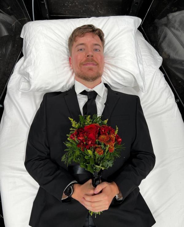 MrBeast preparing to be buried alive for 50 hours