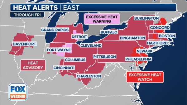 A map of the heat wave.