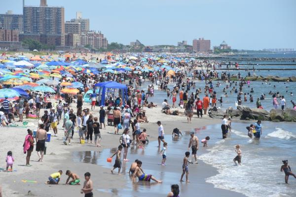 People at the beach.