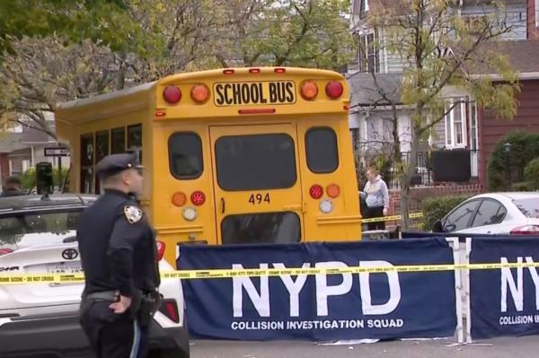 School bus crime scene