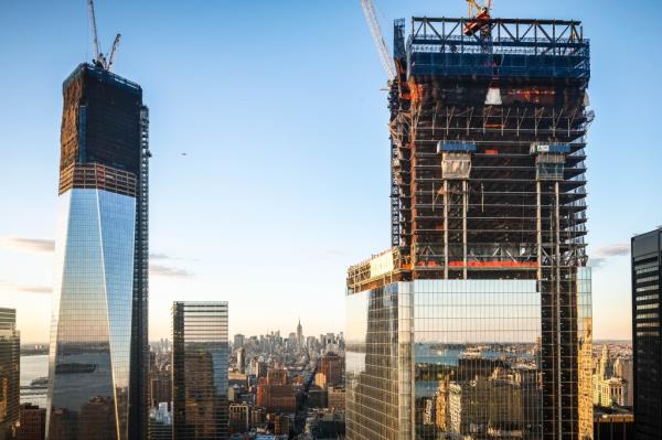 Uncompleted One and Four World Trade Center buildings