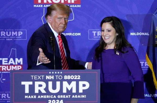 Do<em></em>nald Trump and Elise Stefanik