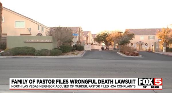 Nick Davi, his wife Sarah, and their two children, lived in the Courts at Aliante gated community in North Las Vegas at the time of the shooting.