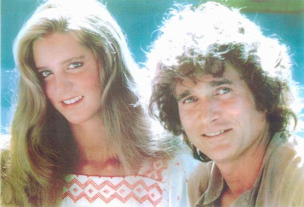Dr. Leslie Landon Matthews, co-author of 'When Children Grieve', smiling alo<em></em>ngside her father, the late actor Michael Landon.