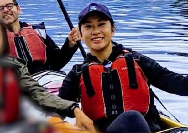 Kimberly Wong  on a boat