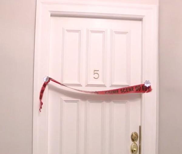 Front door of Wong's apartment