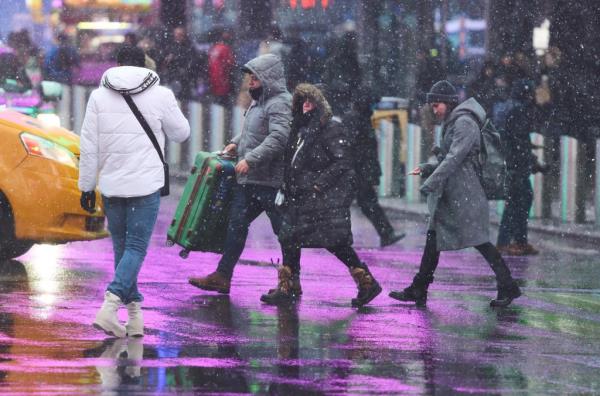 By the end of the day, New York City is expected to see a full five inches.