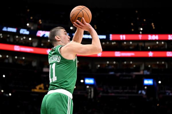 Payton Pritchard #11 of the Boston Celtics