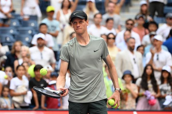 Jannik Sinner won his opening match at the U.S. Open on Aug. 27, 2024. 