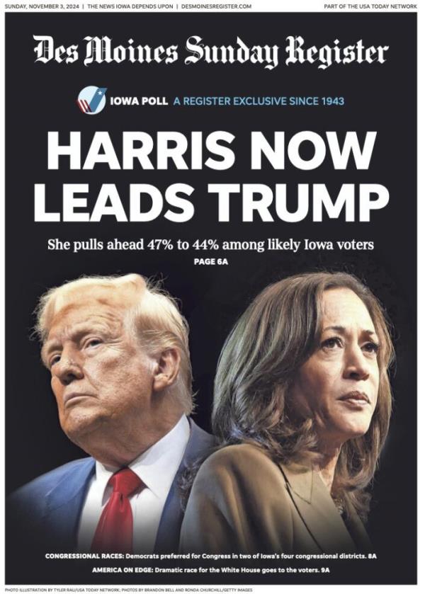 Trump slammed Selzer and the now-ridiculed Des Moines Register/Mediacom Iowa poll hours after she announced she was calling it quits from election polling.
