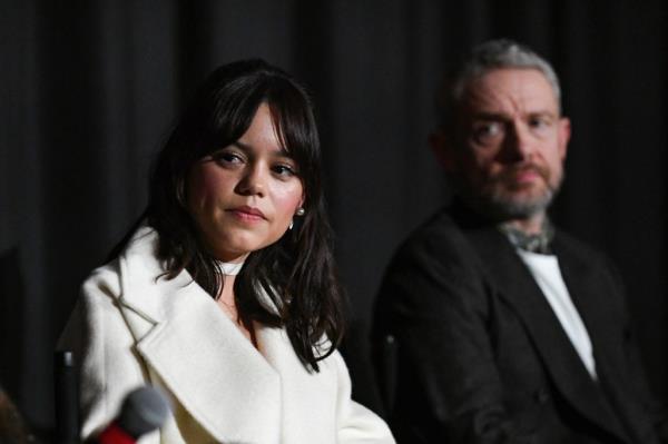 Jenna Ortega and Martin Freeman at the 