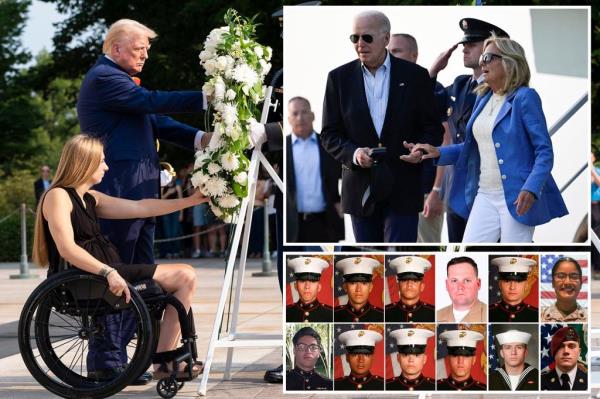 President Joe Biden lends a hand to first lady Jill Biden as they disembark from Air Force One at Dover Air Force ba<em></em>se prior to departure for Rehoboth Beach in Delaware, U.S., August 25, 2024.