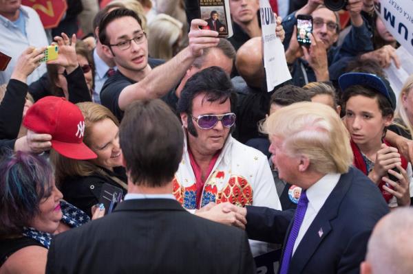 Trump and Elvis imposter