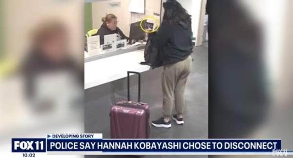 Surveillance footage shows Hannah Kobayashi buying a bus ticket at LA Unio<em></em>n station on Nov. 11.