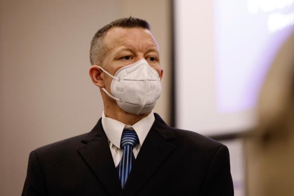 Paul Flores listens during his murder trial in Mo<em></em>nterey County Superior Court in Salinas, Calif., Monday, July 18, 2022