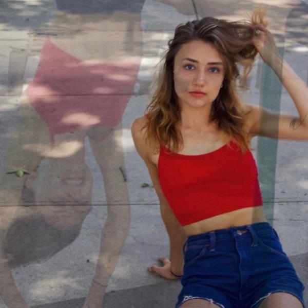 Natasia Pelowski, a New York woman who underwent residential treatment as a teenager, posing for a picture