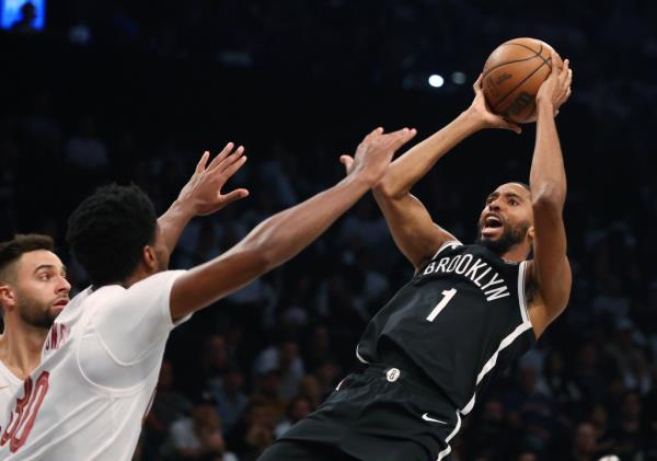 Brooklyn Nets forward Mikal Bridges (1) during the first half when the Brooklyn Nets played the Cleveland Cavaliers 