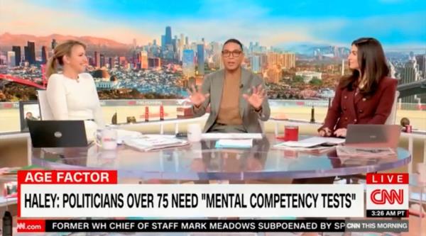 Harlow, Don Lemon and Kaitlan Collins on set.