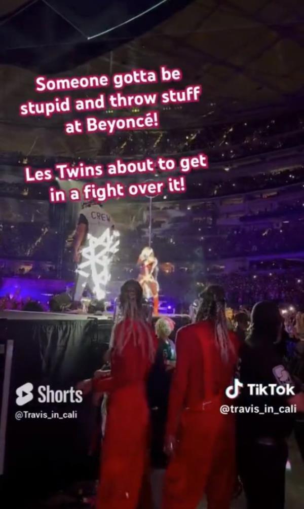Beyonce's dancers co<em></em>nfront fan who tried to throw object at her on stage