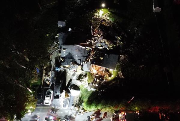 Five people were transported to the hospital after the New Jersey home exploded on Friday.