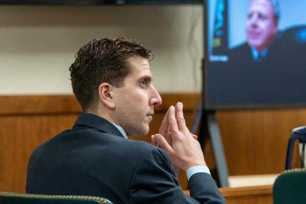 Bryan Kohberger listens to arguments during a hearing, Oct. 26, 2023, in Moscow, Idaho.