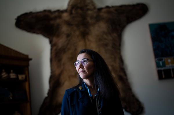 Rep. Mary Peltola (D-Alaska) poses for a portrait in her office on Capitol Hill on Thursday, July 27, 2023, in Washington, DC.