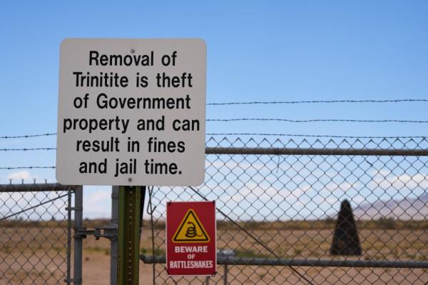Trinity Site is now behind locked gates.