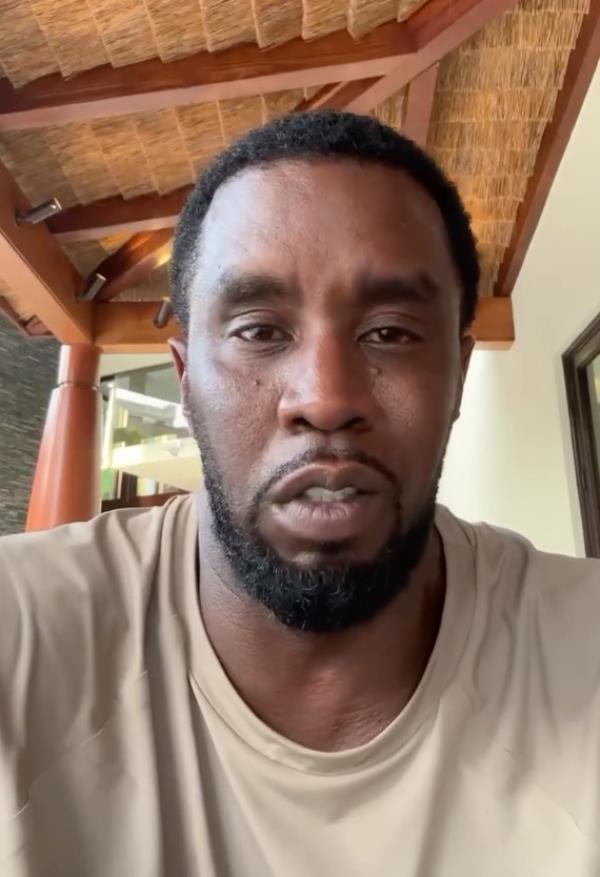 Sean Combs, also known as P. Diddy, issuing an apology in a video posted to Instagram
