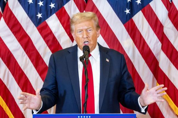 Trump speaks at press co<em></em>nference on Sept. 26, 2024.