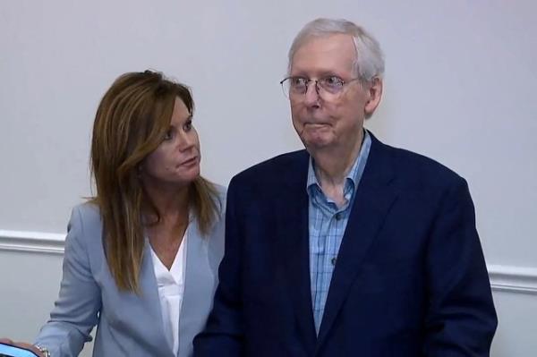 Senate Republican Mitch McCo<em></em>nnell froze for the second time in just over a mo<em></em>nth 