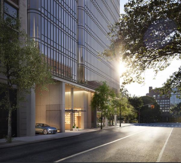 The exterior of the Renzo Piano-designed 565 Broome.