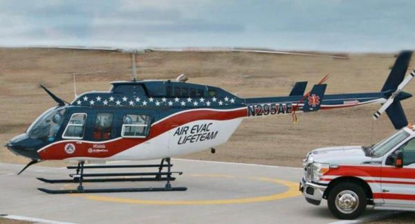 AIr Evac Lifeteam chopper.