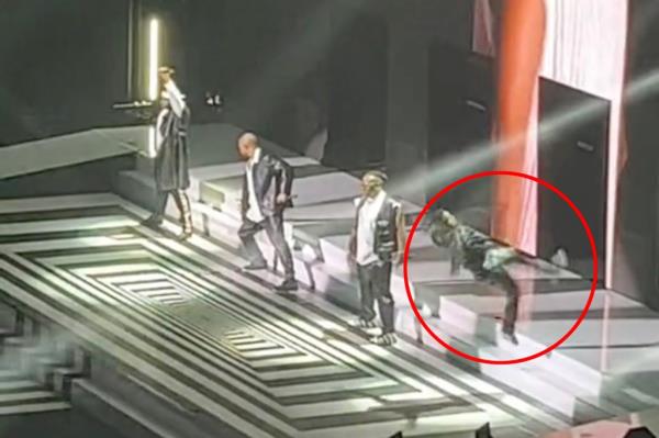 A view of Aston Merrygold's dangerous fall