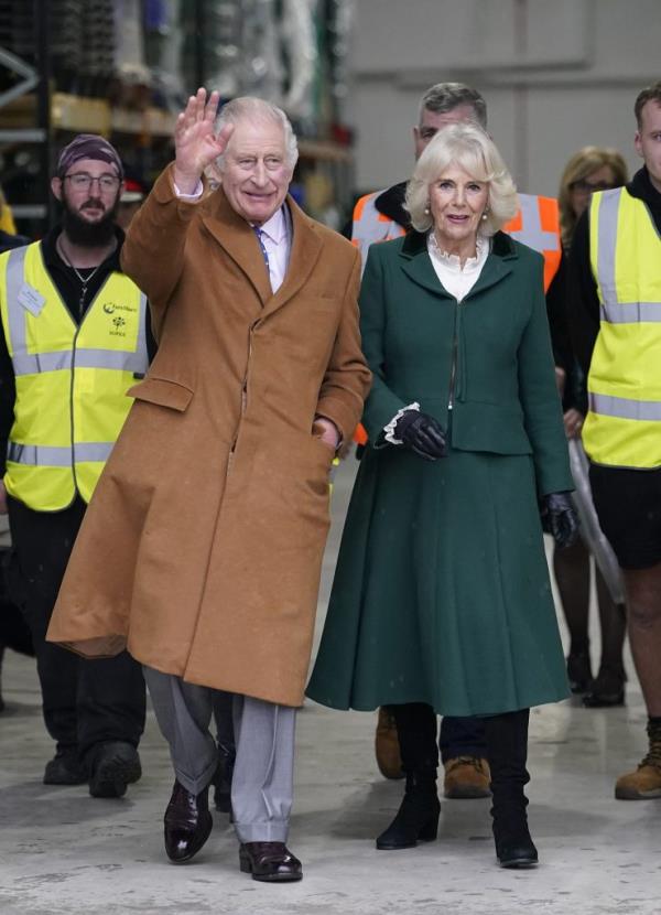 King Charles III and Queen Camilla arrive to mark the King's 75th birthday.