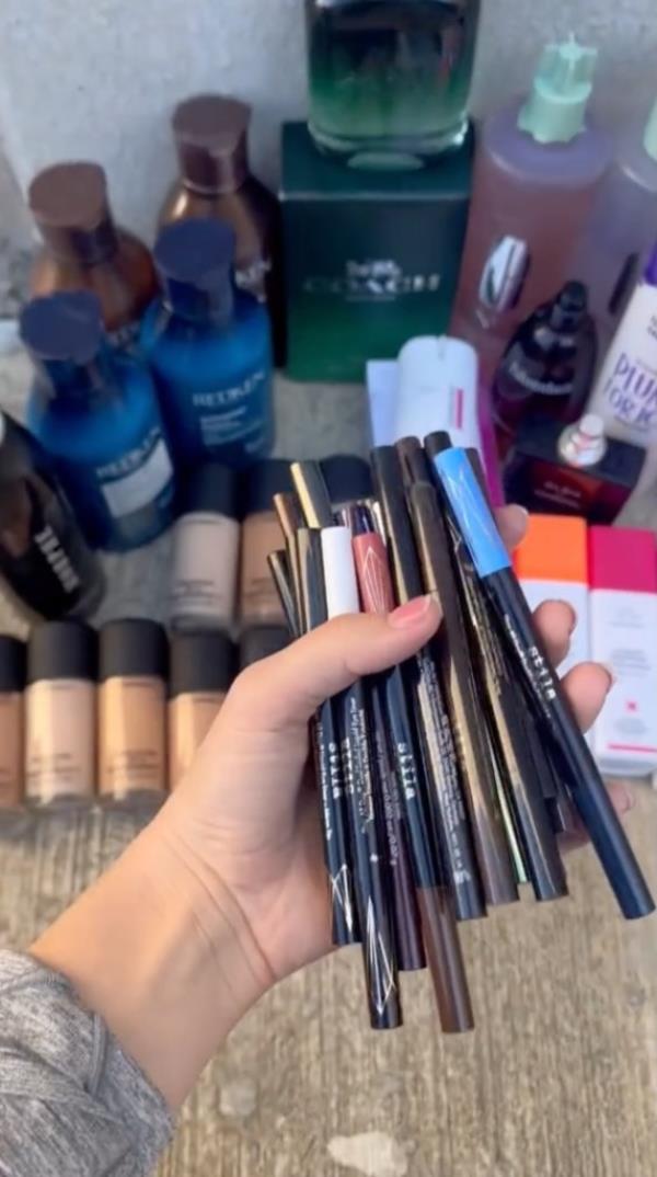 A TikToker recorded herself dumpster diving outside an unidentified Ulta Beauty store last week — she claimed to have snagged eye pencils, perfume bottles, foundation, and hair products.
