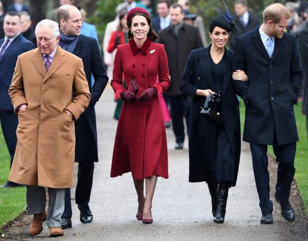 King Charles, Kate Middleton, Meghan Markle, and Prince Harry.