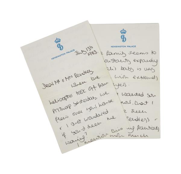 A photo of a two-page handwritten letter dated July 13, 1983.