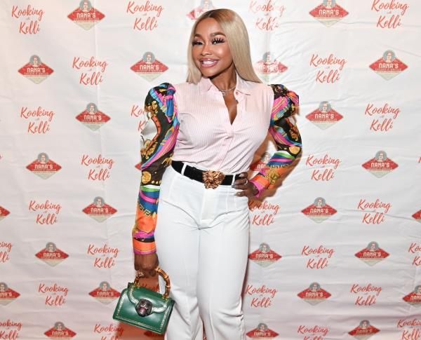 Phaedra Parks attends the Kelli Ferrell Live Cooking Demo.
