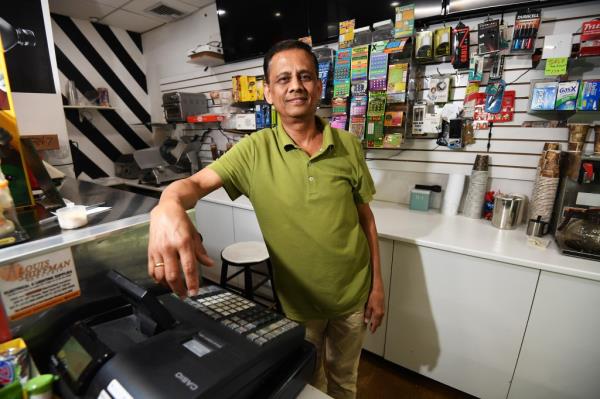 Arun Kumar, 45, was slashed across the face while trying to stop an addict from stealing from his shop two years ago