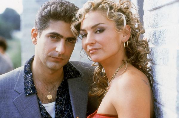Michael Imperioli as Christopher Moltisanti and Drea de Matteo as Adriana La Cerva in a still from The Sopranos television series