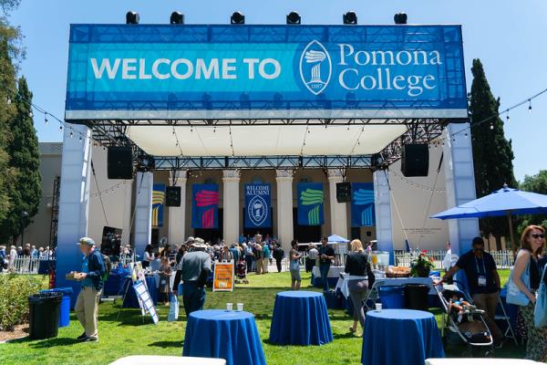 Pamona college welcome table 