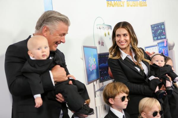 Alec and Hilaria Baldwin with their kids. 